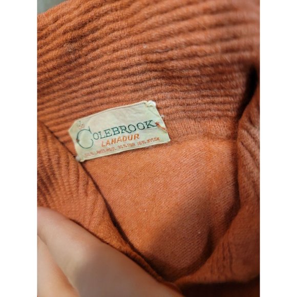 Colebrook landur lambs wool Orange quarter button up top women's collared - Picture 3 of 4